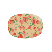 Peach Print Small Rectangular Melamine Plate By Rice DK